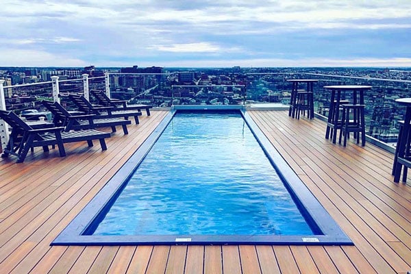Container Pool On A Roof
